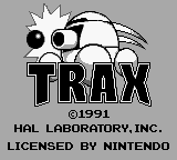 Trax title screen for GameBoy